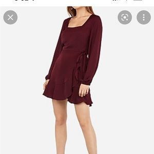 NWT Express square neck stain wrap dress